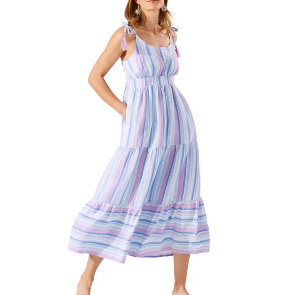 Tommy Bahama Dress Maxi Tiered XS